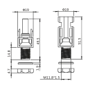 MC4 kompatibel PV Geh&auml;usestecker / Aufbaudosenstecker (Paar)