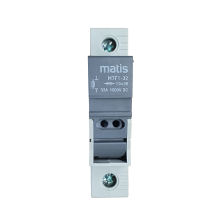 Matis DC-Sicherungshalter 1P 10-32A 1000V 10x38mm inkl. 15A Sicherung für PV