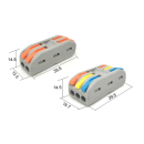 Kaiser Electronics 10er Pack Durchgangsklemme Schnellverbinder 2-polig 4mm² 600V für flexible und starre Kabel