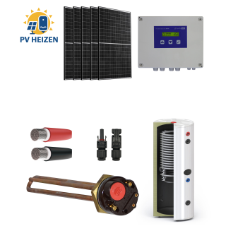 KTR4 PV-Heizstabregelung Komplettset mit 200L Hygienespeicher, 6×440W Modulen, 2 kW Heizstab