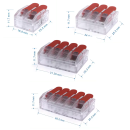 50x XL Schnellverbinder für Kabel 0,5–6mm², 2-polig, 40A, werkzeuglos, Verteiler