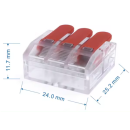 50x XL Schnellverbinder für Kabel 0,5–6mm², 2-polig, 40A, werkzeuglos, Verteiler