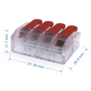 50x XL Schnellverbinder für Kabel 0,5–6mm², 3-polig, 40A, werkzeuglos, Verteiler