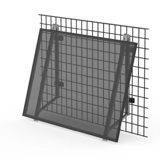 PV-Montagesystem für Stabgitterzaun, 15–30°, für Rahmen 30–35 mm