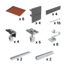 Alumero EasyPitch Schrägdachpaket – Komplettset für 2, 3 oder 5 Module, skalierbar