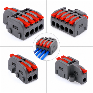 Kaiser Electronics 10er Pack 2–5-polig Durchgangsklemme 4mm² 600V für flexibele und starre Kabel