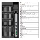 Kaiser Electronics 68-in-1 Elektrischer Schraubendreher-Satz bürstenlos 64 S2-Bits, DIY Reparaturset