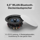 Kaiser Electronics WLAN & Bluetooth Deckenlautsprecher 6,5″ mit integriertem 4-Kanal-Verstärker